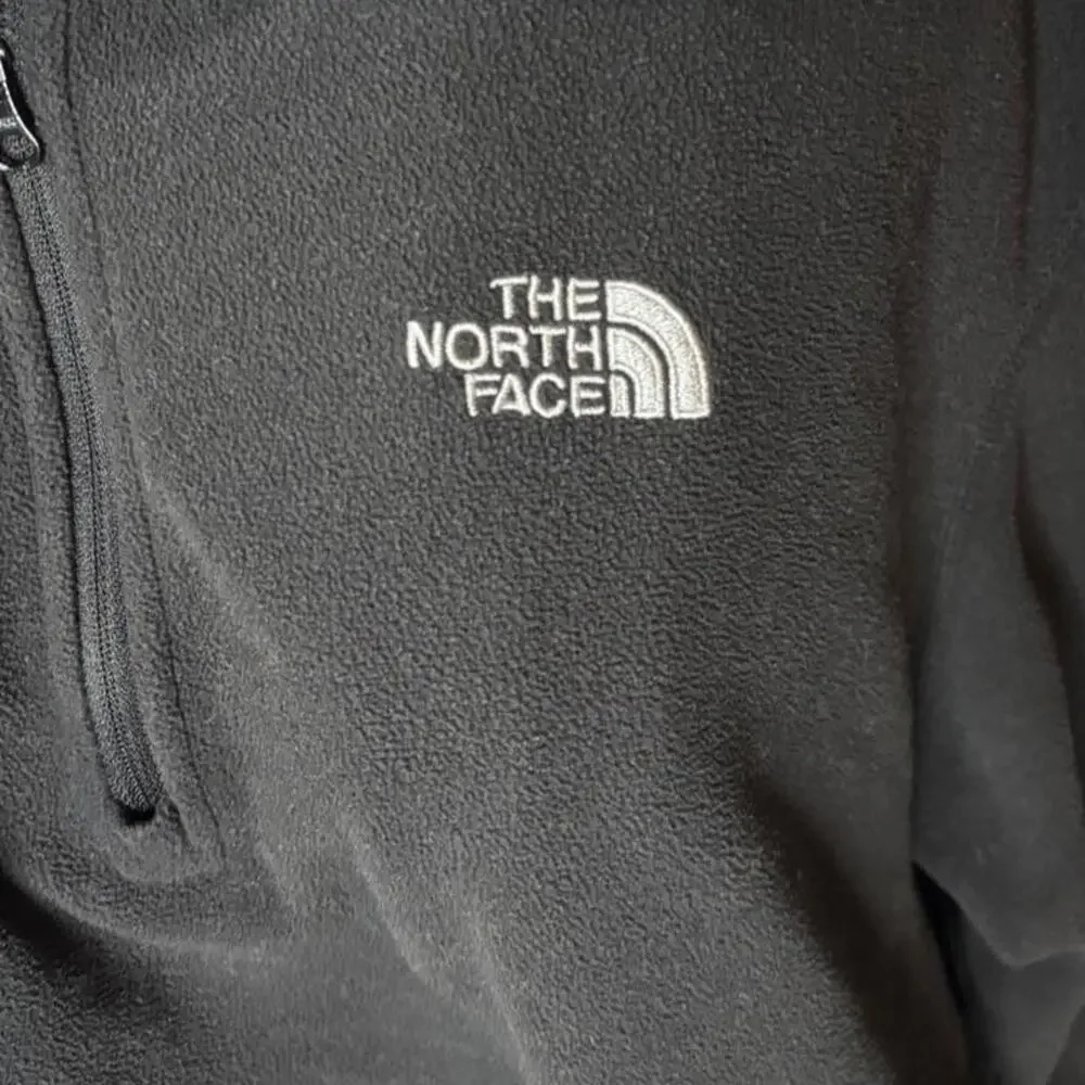 The North Face TKA Glacier 1/4 Zip Fleece Pullover Black Men's Size Large